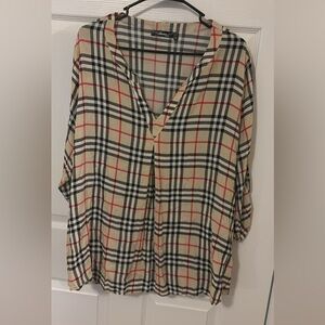 Andree by UNIT Checkered Top - Red, Black, Cream